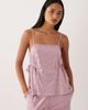 ASOS DESIGN ASOS DESIGN tie side pleat detail broderie tank top in washed lilac - part of a set-Purple - 1