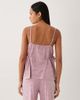 ASOS DESIGN ASOS DESIGN tie side pleat detail broderie tank top in washed lilac - part of a set-Purple - 4