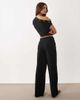 ASOS DESIGN ASOS DESIGN tie waist detail wide leg pants in black - part of a set - 3