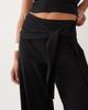 ASOS DESIGN ASOS DESIGN tie waist detail wide leg pants in black - part of a set - 4