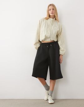 ASOS DESIGN ASOS DESIGN tie waist jersey bermuda in black