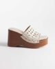 ASOS DESIGN ASOS DESIGN Tilly cut out wedges in beige-Neutral - 1