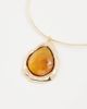 ASOS DESIGN ASOS DESIGN torque choker with amber resin pedant in gold tone-Red - 4