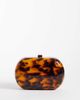 ASOS DESIGN ASOS DESIGN tortoiseshell print hard box clutch bag with chain strap-Multi - 1