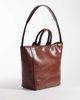 ASOS DESIGN ASOS DESIGN tote with double handles in tan croc-Brown - 4