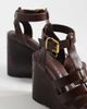 ASOS DESIGN ASOS DESIGN Tova caged t bar wedges in chocolate-Brown - 4
