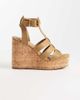 ASOS DESIGN ASOS DESIGN Tova caged t bar wedges in sand-Neutral - 1