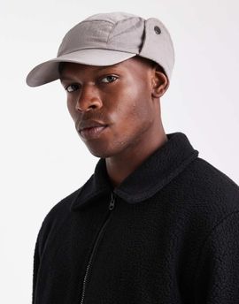 ASOS DESIGN ASOS DESIGN trapper cap in gray ripstop-Neutral
