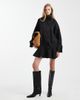 ASOS DESIGN ASOS DESIGN trench coat detailing mini dress in black - 1