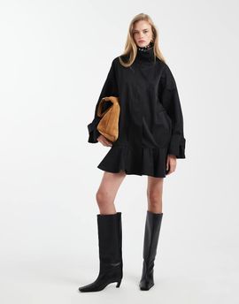 ASOS DESIGN ASOS DESIGN trench coat detailing mini dress in black