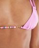 ASOS DESIGN ASOS DESIGN triangle bikini top with sugar charm trim-pink - 2