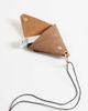 ASOS DESIGN ASOS DESIGN triangle charm pouch in tan-Brown - 2