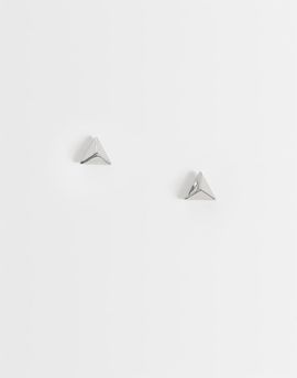 ASOS DESIGN ASOS DESIGN triangular pyramid stud earrings in silver