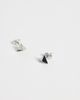 ASOS DESIGN ASOS DESIGN triangular pyramid stud earrings in silver - 3