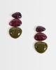 ASOS DESIGN ASOS DESIGN triple drop earrings with dark multi-colored resins - 1