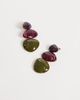 ASOS DESIGN ASOS DESIGN triple drop earrings with dark multi-colored resins - 4
