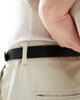ASOS DESIGN ASOS DESIGN triple metal keeper belt in pebble black faux leather - 3