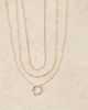 ASOS DESIGN ASOS DESIGN triple multi-row necklace with circular pendant detail in gold tone - 2