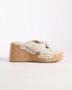 ASOS DESIGN ASOS DESIGN Tulip wedges with twist detail in beige-Neutral - 1