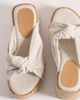ASOS DESIGN ASOS DESIGN Tulip wedges with twist detail in beige-Neutral - 2