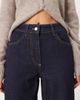 ASOS DESIGN ASOS DESIGN turn-up dad jeans with distressed cuff in indigo-Blue - 4