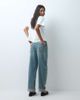 ASOS DESIGN ASOS DESIGN turn up barrel jeans in vintage wash-Blue - 4