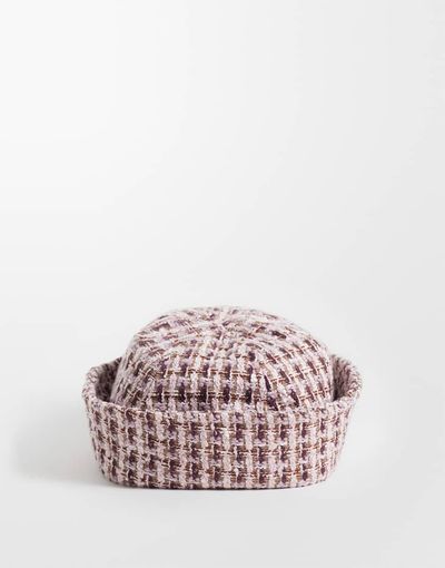 ASOS DESIGN ASOS DESIGN turnback hat in pink boucle