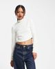 ASOS DESIGN ASOS DESIGN turtleneck crop top in cream-White - 1