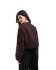 ASOS DESIGN ASOS DESIGN twill collarless jacket in chocolate-No color - 3
