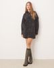 ASOS DESIGN ASOS DESIGN twill mini shirt dress with patchwork embroidery in washed black - 2