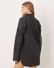 ASOS DESIGN ASOS DESIGN twill mini shirt dress with patchwork embroidery in washed black - 4
