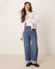 ASOS DESIGN ASOS DESIGN twill top collar jacket in pastel pink-No color - 4