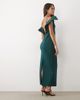 ASOS DESIGN ASOS DESIGN twist bardot midi dress in bottle green scuba-style fabric - 3