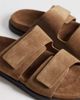 ASOS DESIGN ASOS DESIGN two strap sandals in stone suede-Neutral - 2