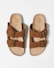 ASOS DESIGN ASOS DESIGN two strap sandals in tan with cork soles-Brown - 1