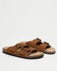 ASOS DESIGN ASOS DESIGN two strap sandals in tan with cork soles-Brown - 3