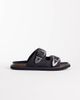 ASOS DESIGN ASOS DESIGN two strap sandals with western buckles in black-Neutral - 1