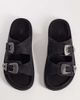 ASOS DESIGN ASOS DESIGN two strap sandals with western buckles in black-Neutral - 3