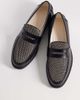 ASOS DESIGN ASOS DESIGN two tone penny loafers with raffia detailing in black and cream-Multi - 1