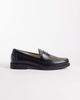 ASOS DESIGN ASOS DESIGN two tone penny loafers with raffia detailing in black and cream-Multi - 2