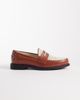 ASOS DESIGN ASOS DESIGN two tone penny loafers with raffia detailing in brown and cream-Multi - 2