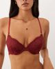 ASOS DESIGN ASOS DESIGN Tyla eyelash lace molded bra in burgundy-Red - 2