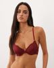 ASOS DESIGN ASOS DESIGN Tyla eyelash lace molded bra in burgundy-Red - 3