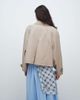 ASOS DESIGN ASOS DESIGN utility pocketed short cape back cotton blend trench coat with water repellent finish in light stone-Brown - 4