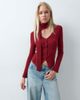 ASOS DESIGN ASOS DESIGN v-neck cardigan with scarf in red - 1