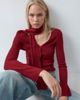 ASOS DESIGN ASOS DESIGN v-neck cardigan with scarf in red - 4