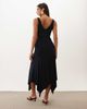 ASOS DESIGN ASOS DESIGN v-neck handkerchief hem midi dress in navy - 2