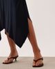 ASOS DESIGN ASOS DESIGN v-neck handkerchief hem midi dress in navy - 4