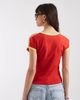 ASOS DESIGN ASOS DESIGN v neck baby tee with sports graphic in red - 3