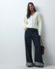 ASOS DESIGN ASOS DESIGN v neck structured cardigan in cream-WHITE - 2